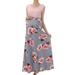 Baycosin Maternity Maxi Dress Patchwork Color Floral Print A-line Summer Women Dresses