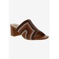 Wide Width Women's Faint Mule by Bellini in Tan Black Woven (Size 9 1/2 W)