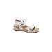 Wide Width Women's Dominica Sandal by Hälsa in White Embossed (Size 10 W)