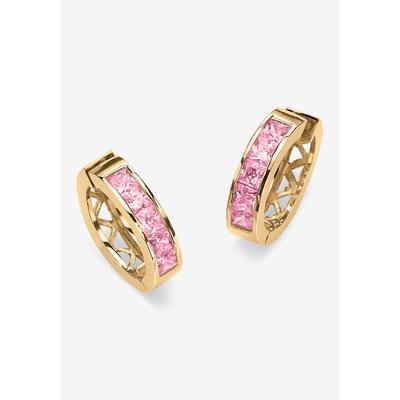 Women's Birthstone Gold-Plated Huggie Earrings by PalmBeach Jewelry in June