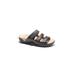 Wide Width Women's Delight Sandal by Hälsa in Black Embossed (Size 8 W)