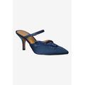 Women's Estelia Mules by J. Renee in Navy Satin (Size 9 1/2 M)