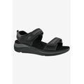 Extra Wide Width Women's Sophie Sandal by Drew in Black Mesh Combo (Size 9 1/2 WW)