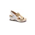 Wide Width Women's Coral Sandal by Hälsa in White Multi (Size 7 W)