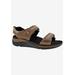 Extra Wide Width Women's Sophie Sandal by Drew in Brown Mesh Combo (Size 11 WW)