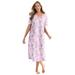 Plus Size Women's Long Print Sleepshirt by Dreams & Co. in Pink Spring Dog (Size 7X/8X) Nightgown