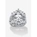 Women's 5.98 Tcw Marquise-Cut Cubic Zirconia .925 Sterling Silver Engagement Ring Set by PalmBeach Jewelry in Silver (Size 5)