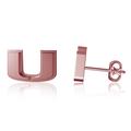 Dayna Designs Miami Hurricanes Rose Gold Post Earrings