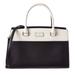 Kate Spade Bags | Newkate Spade New York Grove Street Caley Leather Satchel, Black | Color: Black/White | Size: Os