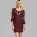 Free People Dresses | Free People City Girl Bodycon Crochet Lace Mini Dress Plumberry Burgundy Purple | Color: Purple/Red | Size: Xs