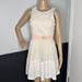 Anthropologie Dresses | Anthropo Strawberry & Champagne Croched Lace Dress Sz M Rhinestone Clasp Belt | Color: Cream/Pink | Size: M