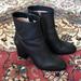 J. Crew Shoes | Jcrew Sadie Stacked Heel Black Leather Boots 8 | Color: Black | Size: 8