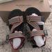 Burberry Shoes | Burberry Patterson Sport Sandals- Black/Multi Stripes | Color: Black/Brown | Size: Kid Size 4