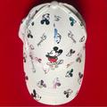 Disney Accessories | Disney Mickey Mouse Baseball Hat Printed Metallic Hologram Icons Adjustable Fit | Color: Black/White | Size: Os