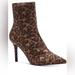 Jessica Simpson Shoes | Jessica Simpson Alliye Leopard Print Ankle Boot Pointed Toe Mid Heel | Color: Black/Brown | Size: 6.5