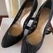 Nine West Shoes | Nine West Lace Fabric Black 4” Heels Shoes | Color: Black | Size: 8 M