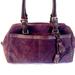 Coach Bags | Coach Hampton Purple Suede/ Leather Satchel Purse | Color: Purple | Size: 11”X6”X7”