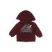 OshKosh B'gosh Zip Up Hoodie: Burgundy Print Tops - Size 6 Month