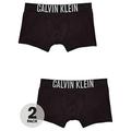 Calvin Klein Boys 2 Pack Trunks - Black, Black/Black, Size Age: 10-12 Years