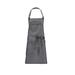 Barfly M63200BKD Full Length Bib Apron w/ (3) Pockets - 34 1/4" x 30 3/4", Cotton, Black