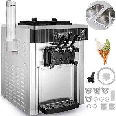 Vevor - Speiseeisbereiter Weiß Eismaschine 2200 w, 2 x 6 l Desktop Maschine Ice Cream Maker 220 v