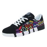 Shpwfbe Shoes Fashion Casual Lace-Up Colorfor Canvas Sport Sneakers Graffiti Mens Shoes Shoe Rack