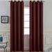 Amay Grommet Blackout Curtain Panel Burgundy 84 Inch Wide by 96 Inch Long -1Panel