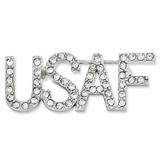 Rhinestone USA Military USAF Air Force Patriotic Jewelry Brooch Pin