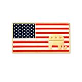 PinMart s American Flag Republican Elephant Patriotic Enamel Lapel Pin