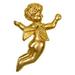 Winged Flying Angel Lapel Pin Male Gold - Family Pack of 3 Pins