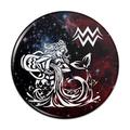 Aquarius Water-Bearer Zodiac Sign Horoscope in Space Pinback Button Pin