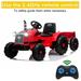 Zprotect Inc Romote Control Ride-On Tractor Toy with Detachable Wagon for Kids Gift Red