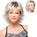 DOPI Women Short Rose Net Full Gold Synthetisch Hiar Wig Fashion Costume Wigs(2Pack)