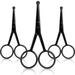 3 Pieces Nose Hair Scissors Rounded Tip Scissors Facial Hair Scissors Stainless Steel Blunt Tip Scissor for Eyebrows Nose Moustache Beard Grooming (Black)