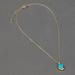 Lucky Brand 14K Gold Plated Turquoise Pendant - Women's Ladies Accessories Jewelry Necklace Pendants