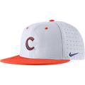 Men's Nike White Clemson Tigers Aero True Baseball Performance Fitted Hat