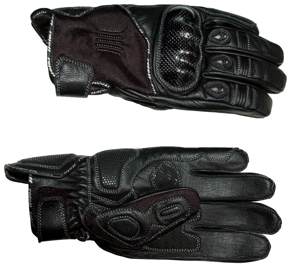 Motorradhandschuhe ROLEFF "RO 60" Gr. L, schwarz, Handschuhe, L, Obermaterial: 90% Rindsleder, 10% Nylon. Innenfutter: 100% Polyester, winddicht Image