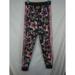Adidas Bottoms | Girls Adidas Xl 16 Pink Black Floral Stripe Joggers | Color: Black/Pink | Size: Xlg