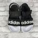 Adidas Shoes | Adidas Unisex Adilette Sandals Black F35416 Sandals Size 6 Black White | Color: Black/Tan/White | Size: 6