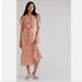 Free People Dresses | Free People Keep It Romantic Midi Dress Size Xs | Color: Pink/Red | Size: Xs