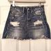American Eagle Outfitters Skirts | American Eagle Outfitters Hi-Rise Festival Mini Skirt Destroyed Blue Jean Size 0 | Color: Blue | Size: 0