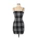 Shein Casual Dress - Bodycon: Black Plaid Dresses - Women's Size X-Small