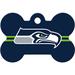 Seattle Seahawks NFL Bone Personalized Engraved Pet ID Tag, Large, Blue