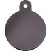 Large Smokey Black Circle Personalized Engraved Pet ID Tag