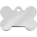 Large Chrome Bone Personalized Engraved Pet ID Tag, Silver