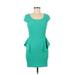 Forever 21 Casual Dress - Party Scoop Neck Short sleeves: Teal Dresses - Women's Size Medium