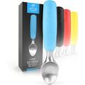 Zulay Kitchen Stainless Steel Ice Cream Scooper w/ Non-slip Rubber Grip Stainless Steel in Blue | Wayfair Z-STNLSS-STL-ICE-CRM-SCP-BL
