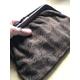 Vintage Italian 1970S Brown Genuine Suede Leather Clutch Bag Purse