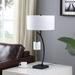 Ebern Designs Deth Metal Desk Lamp Linen/Metal in Black | 28.5 H x 15 W x 15 D in | Wayfair B0E48C9080024D858E90B5054098FD3F