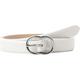 BRAX Damen Leather Belt Gürtel, White, 100